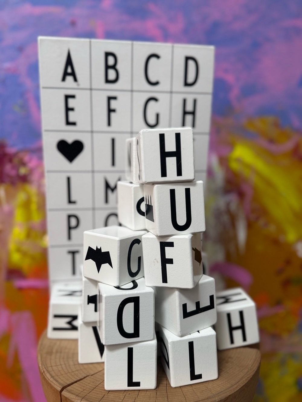 DESIGN LETTERS wooden cubes ARNE JACOBSEN